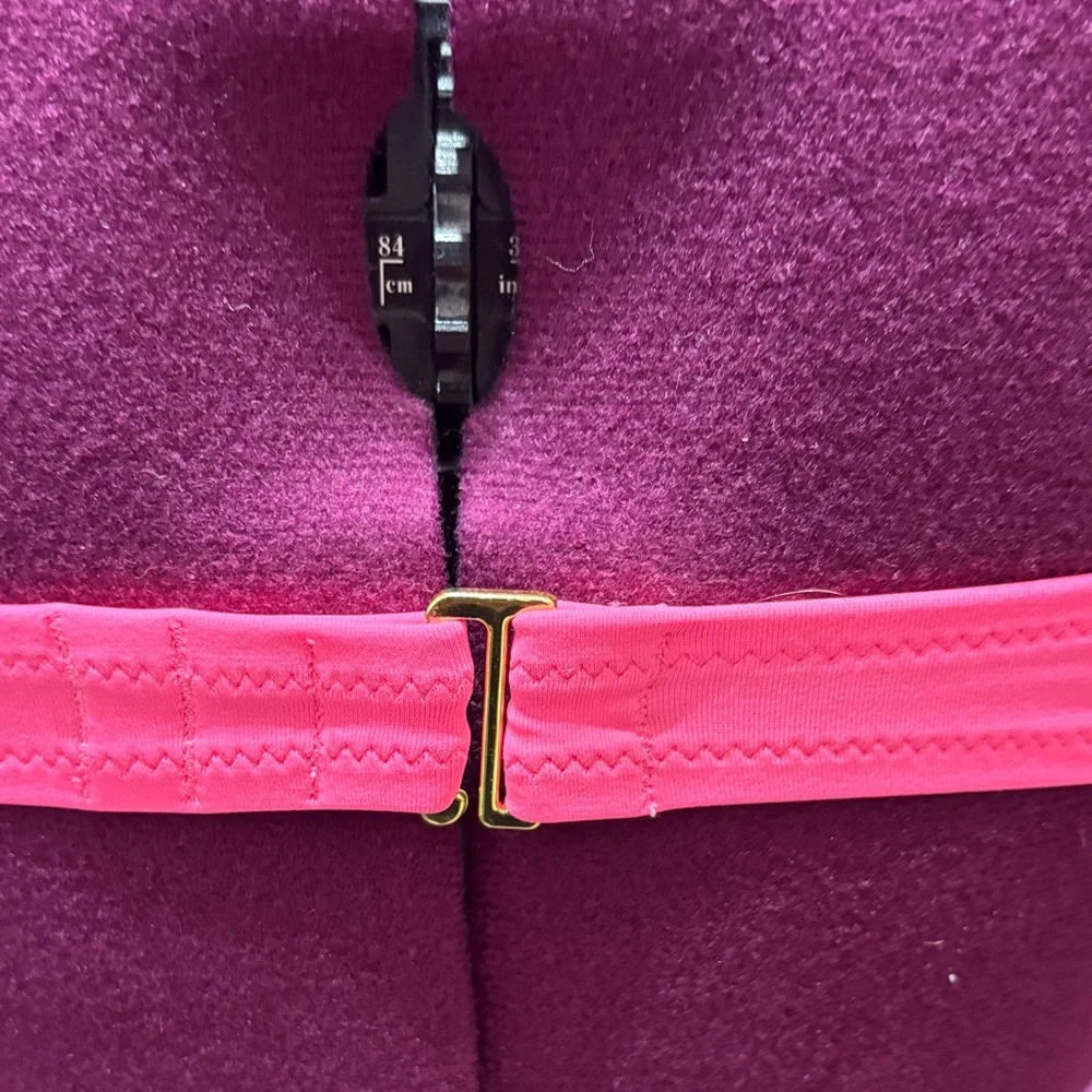Victoria’s Secret Hot Pink Bandeau Bikini Swim Top Size 34D – Strapless EUC